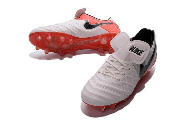 Nike Tiempo Legend VI FG Soccer Cleats White Red Black - SocSports