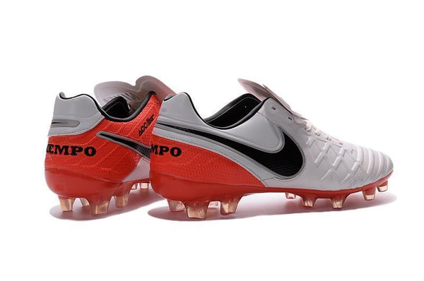 Nike Tiempo Legend VI FG Soccer Cleats White Red Black - SocSports