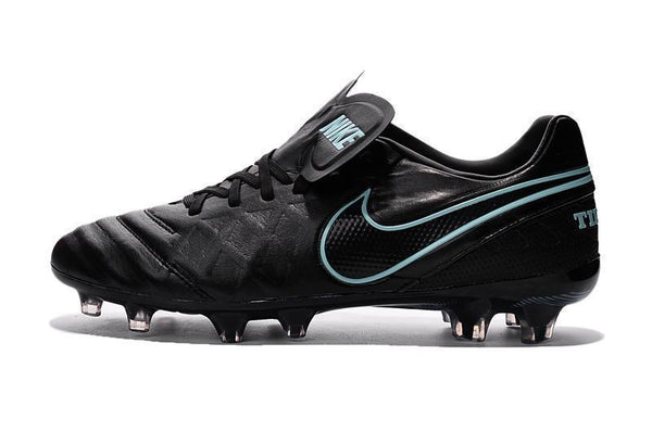 Nike Tiempo Legend VI FG Soccer Cleats Black Hyper Turquoise - SocSports
