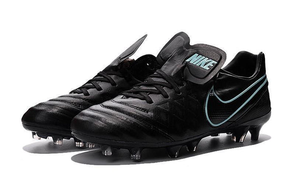Nike Tiempo Legend VI FG Soccer Cleats Black Hyper Turquoise - SocSports