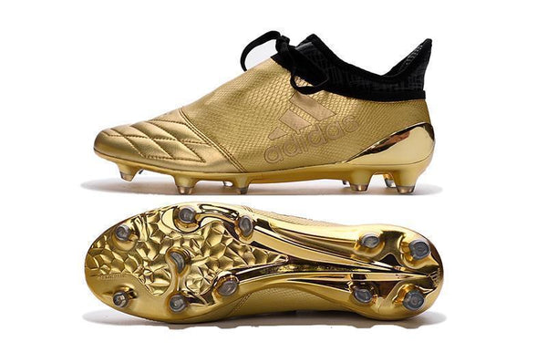 Adidas X 16+ Purechaos FG/AG Soccer Cleats Golden Black - SocSports