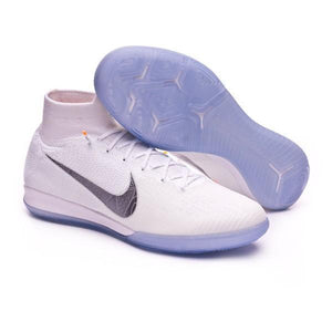 Nike Mercurial SuperflyX VI Elite IC Soccer Cleats White Metallic Grey - SocSports
