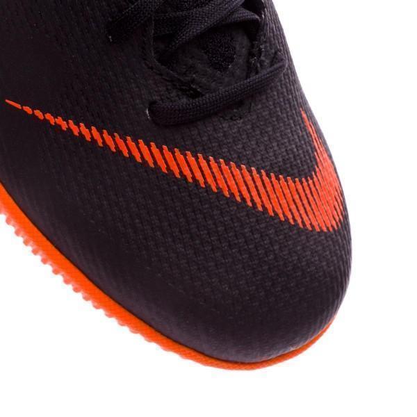 Nike Mercurial VaporX XII Academy IC Soccer Cleats Total Black Orange - SocSports