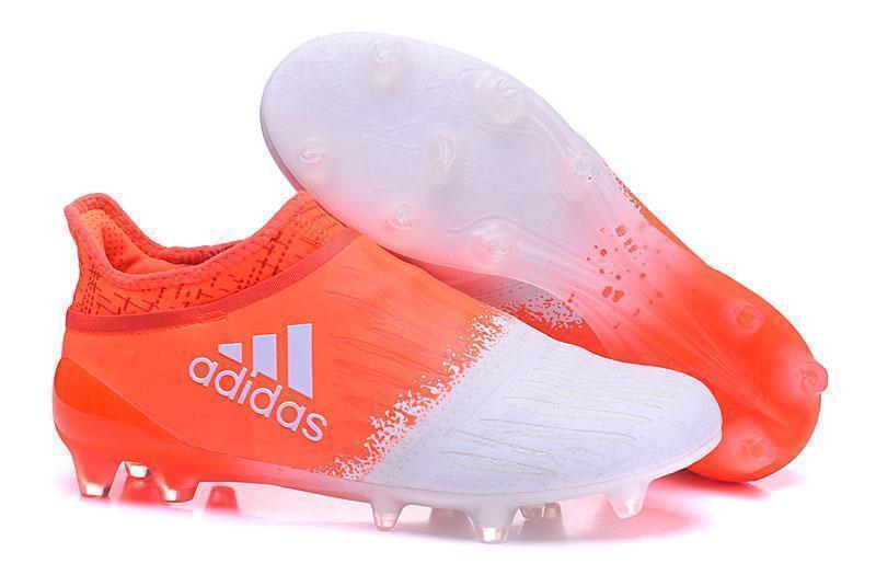 Adidas X 16+ Purechaos FG/AG Soccer Cleats Orange White - SocSports