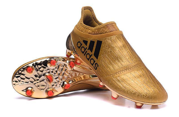 Adidas X 16+ Purechaos FG/AG Soccer Cleats Golden - SocSports