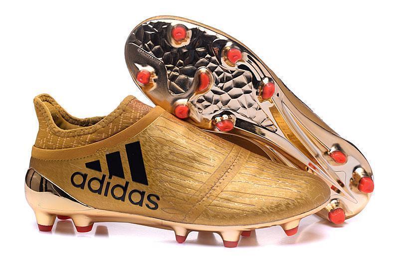 Adidas X 16+ Purechaos FG/AG Soccer Cleats Golden - SocSports