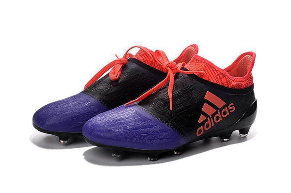 Adidas X 16+ Purechaos FG/AG Soccer Cleats Purple Black Solar Red - SocSports