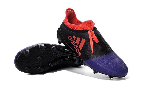 Adidas X 16+ Purechaos FG/AG Soccer Cleats Purple Black Solar Red - SocSports