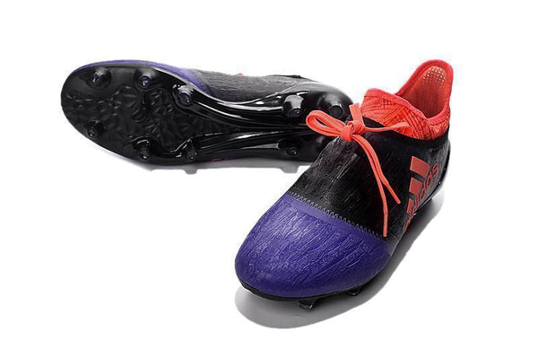 Adidas X 16+ Purechaos FG/AG Soccer Cleats Purple Black Solar Red - SocSports
