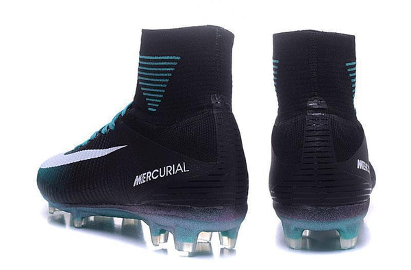 Nike Mercurial Superfly V FG Soccer Cleats Blue Black White - SocSports