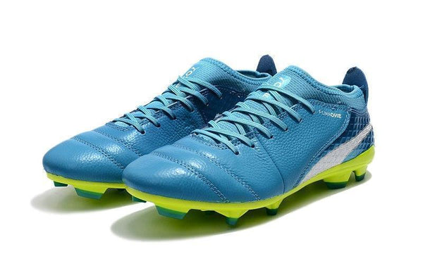 Puma One FG Football Boots - BlueWhiteGreen