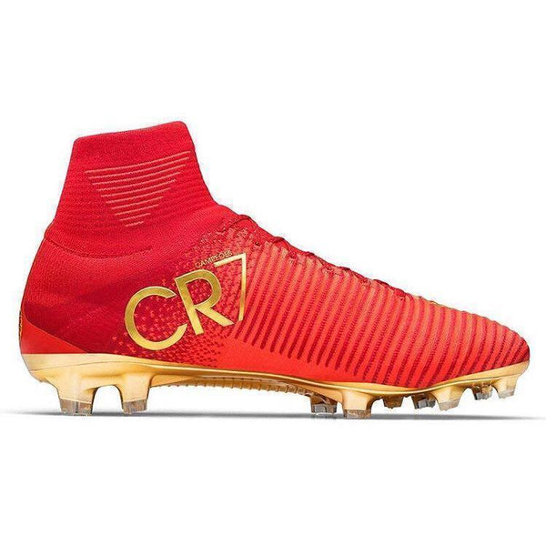 Nike Mercurial Superfly V CR7 FG Soccer Cleats Red Golden - SocSports