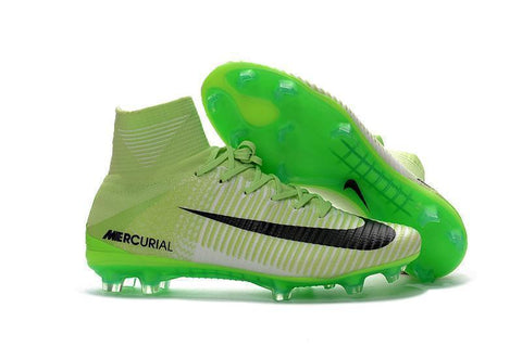 Nike Mercurial Superfly V FG Soccer Cleats Fluorescent Green Black - SocSports