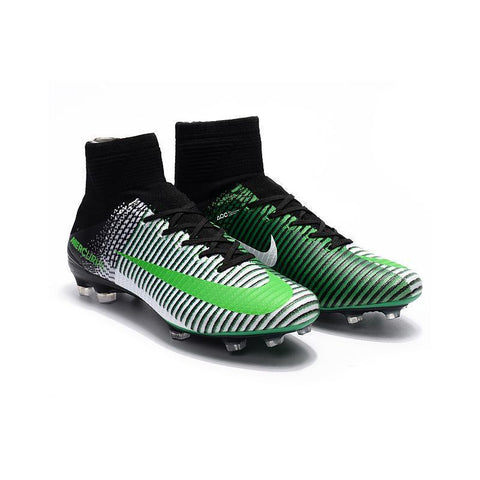 Nike Mercurial Superfly V FG Soccer Cleats Green White Black - SocSports