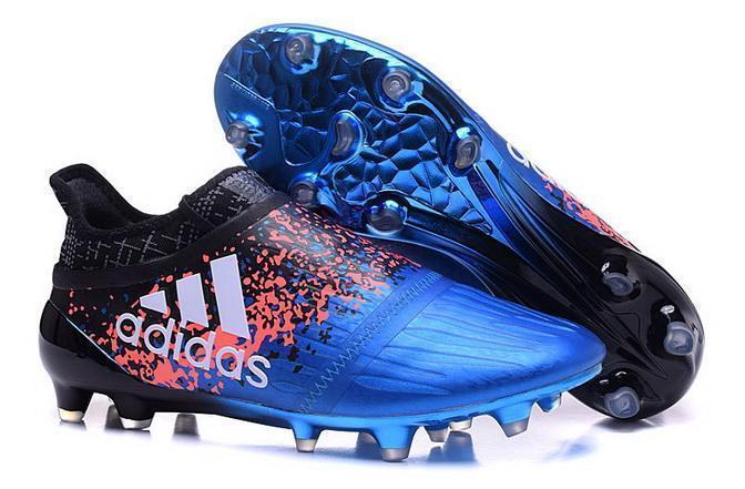 Adidas X 16+ Purechaos FG/AG Soccer Cleats Blue Black - SocSports