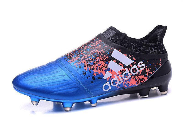 Adidas X 16+ Purechaos FG/AG Soccer Cleats Blue Black - SocSports