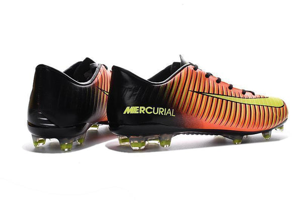 Nike Mercurial Vapor XI FG Soccer Cleats Orange Black Yellow - SocSports
