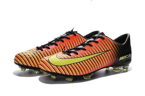 Nike Mercurial Vapor XI FG Soccer Cleats Orange Black Yellow - SocSports