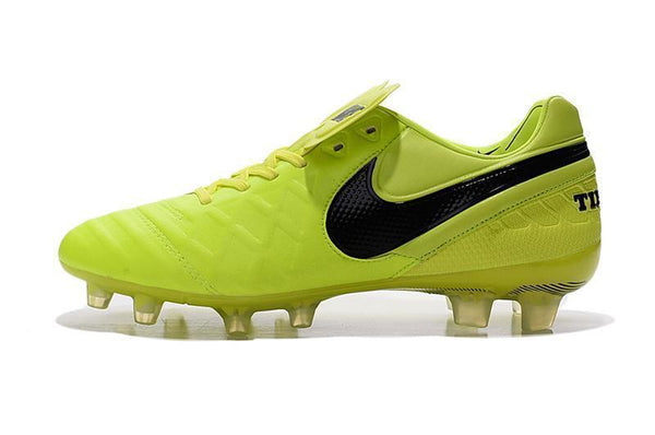 Nike Tiempo Legend VI FG Soccer Cleats Lemon Volt Black - SocSports