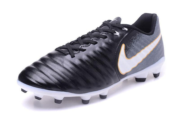 Nike Tiempo Legend VII FG Soccer Cleats Black White Orange - SocSports