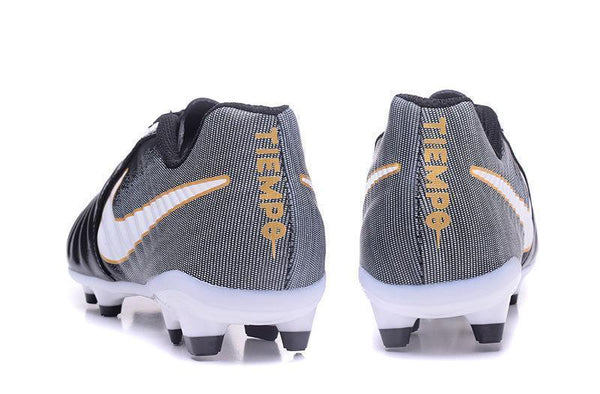 Nike Tiempo Legend VII FG Soccer Cleats Black White Orange - SocSports