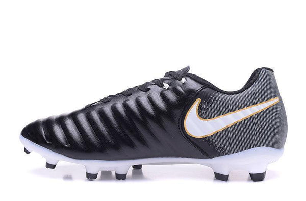 Nike Tiempo Legend VII FG Soccer Cleats Black White Orange - SocSports
