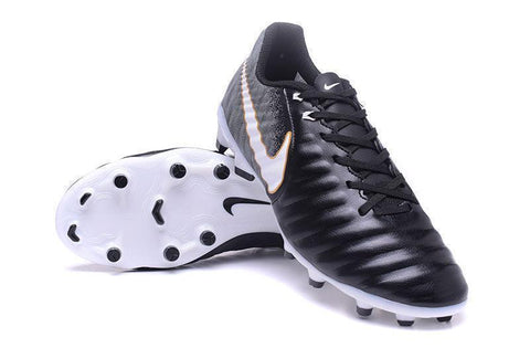 Nike Tiempo Legend VII FG Soccer Cleats Black White Orange - SocSports