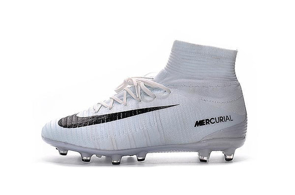 Nike Mercurial Superfly V AG Soccer Cleats White Black - SocSports