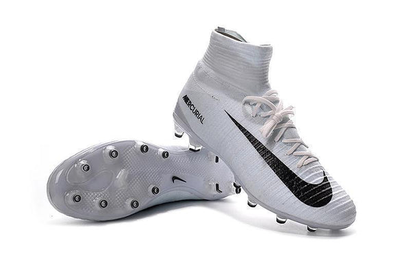Nike Mercurial Superfly V AG Soccer Cleats White Black - SocSports