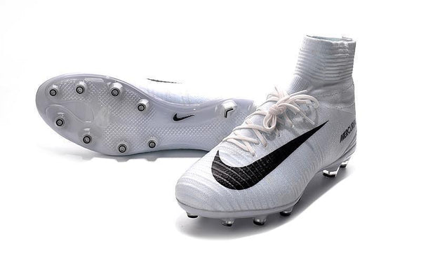 Nike Mercurial Superfly V AG Soccer Cleats White Black - SocSports