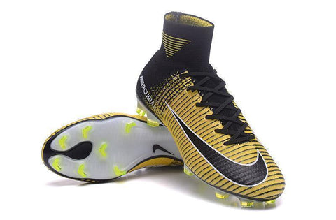 Nike Mercurial Superfly V FG Soccer Cleats Yellow Black - SocSports