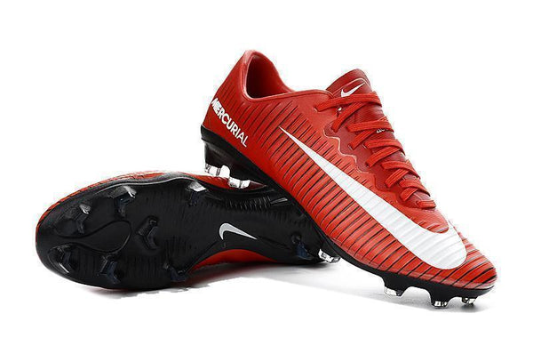 Nike Mercurial Vapor XI FG Soccer Cleats Red White Black - SocSports