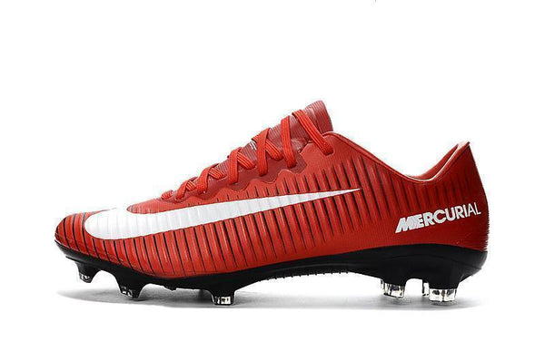 Nike Mercurial Vapor XI FG Soccer Cleats Red White Black - SocSports