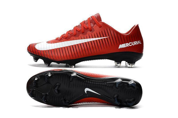Nike Mercurial Vapor XI FG Soccer Cleats Red White Black - SocSports