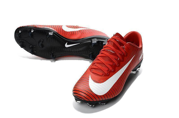 Nike Mercurial Vapor XI FG Soccer Cleats Red White Black - SocSports