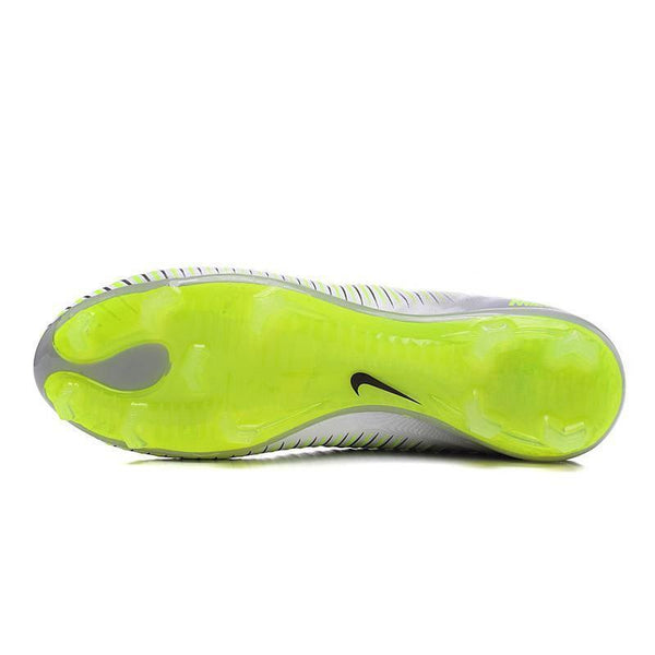 Nike Mercurial Vapor XI FG Soccer Cleats Grey White Green - SocSports