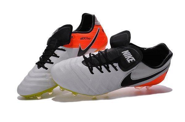 Nike Tiempo Legend VI FG Soccer Cleats White Orange Green - SocSports