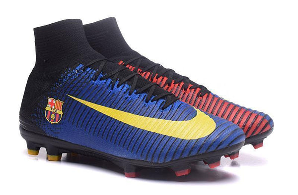 Nike Mercurial Superfly V FC Barcelona FG Soccer Cleats Blue Red Black - SocSports
