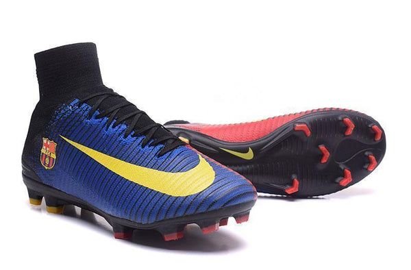 Nike Mercurial Superfly V FC Barcelona FG Soccer Cleats Blue Red Black - SocSports
