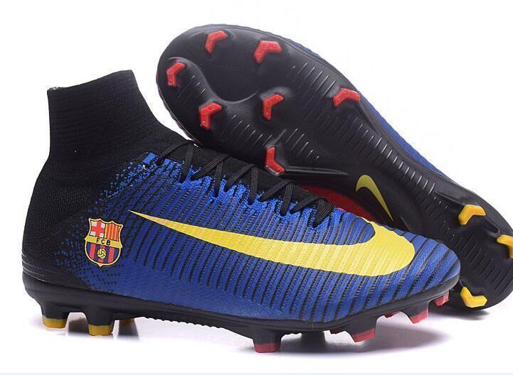 Nike Mercurial Superfly V FC Barcelona FG Soccer Cleats Blue Red Black - SocSports