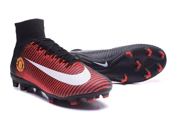 Nike Mercurial Superfly V Manchester United FG Soccer Cleats Red Black - SocSports
