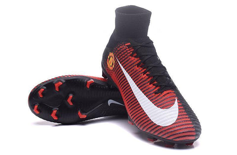 Nike Mercurial Superfly V Manchester United FG Soccer Cleats Red Black - SocSports