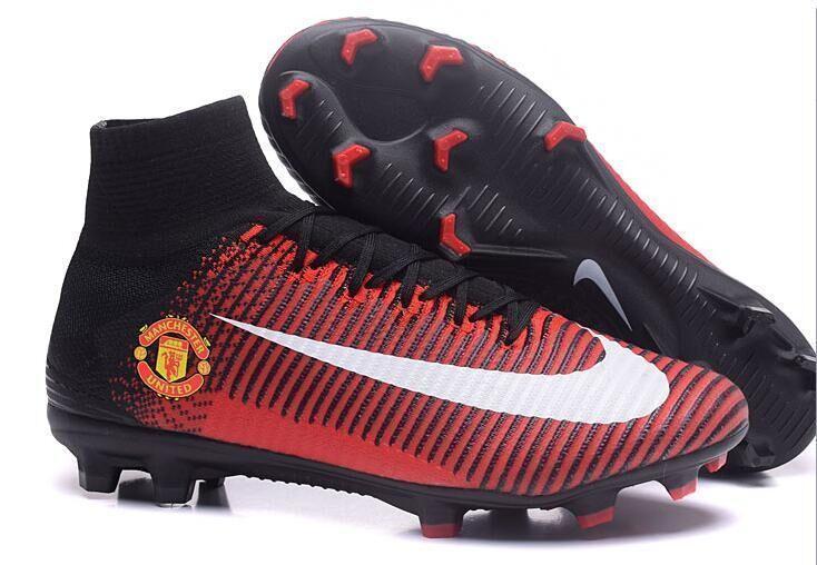 Nike Mercurial Superfly V Manchester United FG Soccer Cleats Red Black - SocSports