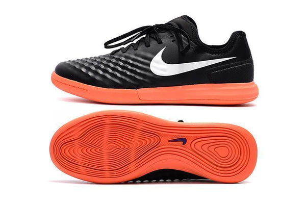 Nike MagistaX Finale II IC Soccer Shoes Black White Orange - SocSports