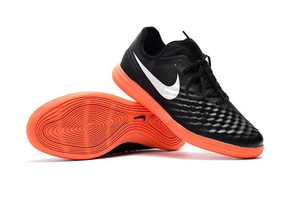 Nike MagistaX Finale II IC Soccer Shoes Black White Orange - SocSports
