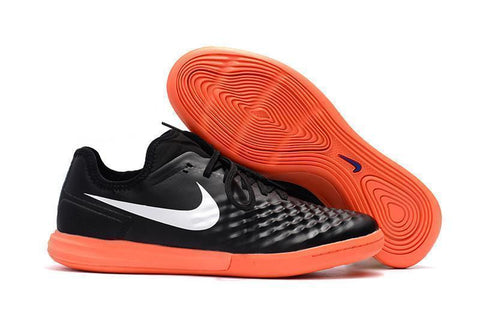 Nike MagistaX Finale II IC Soccer Shoes Black White Orange - SocSports