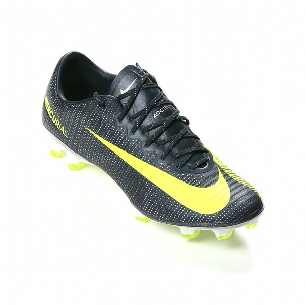 Nike Mercurial Vapor XI CR7 FG Soccer Cleats Seaweed Volt Hasta White - SocSports