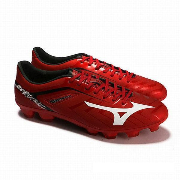Mizuno Basara 001 FG Soccer Cleats Red Black White - SocSports