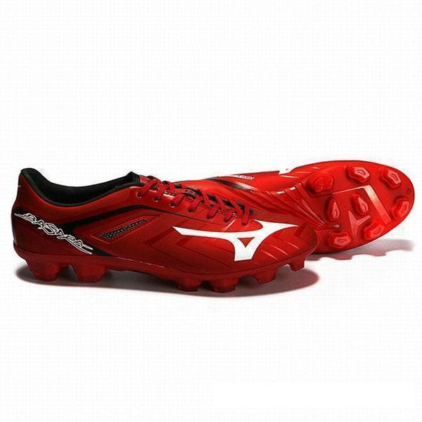 Mizuno Basara 001 FG Soccer Cleats Red Black White - SocSports