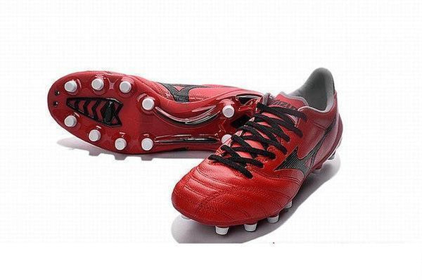 Mizuno Morelia Neo II FG Soccer Cleats Red Black - SocSports
